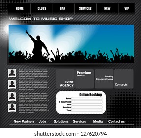 Website template. Vector