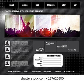 Website template. Vector