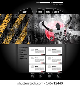 Website Template. Vector