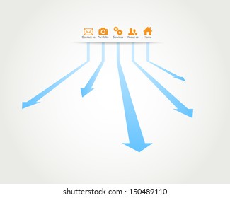 Website template, vector