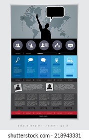 Website Template, vector
