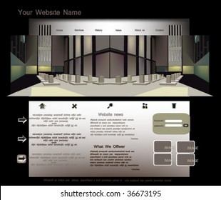website template, vector