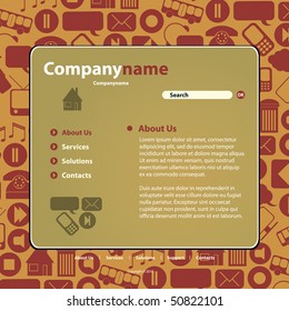 Website Template Vector