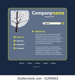 Website Template Vector