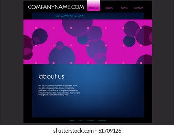Website template, vector