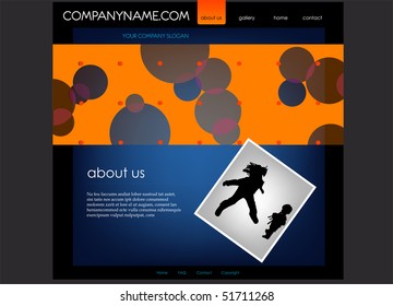 Website template, vector