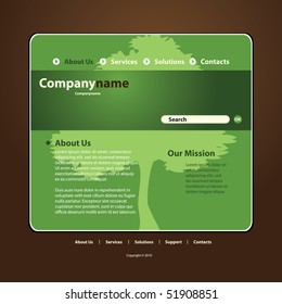 Website Template Vector