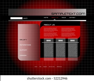Website template, vector
