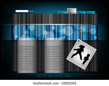 Website template, vector