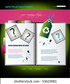 Website template, vector