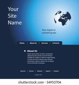 Website Template Vector