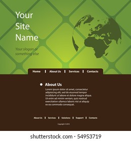 Website Template Vector