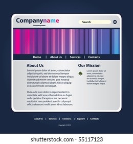 Website Template Vector