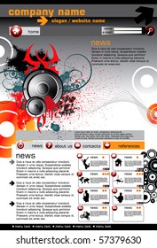 Website Template Vector