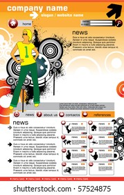 Website Template Vector