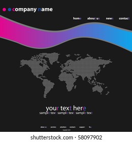 Website Template Vector