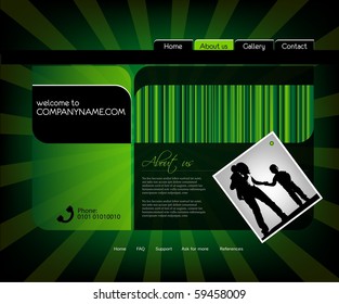 Website template, vector