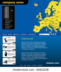 Website Template Vector