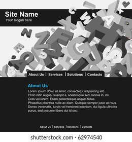 Website Template Vector