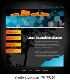 Website template, vector