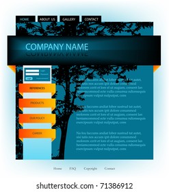 Website template, vector