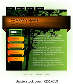 Website template, vector
