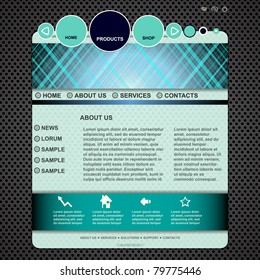 Website template, vector