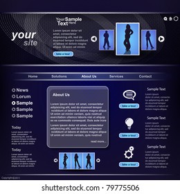 Website template, vector