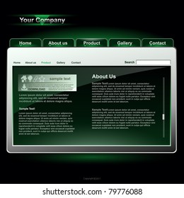 Website template, vector