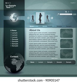 Website template, vector
