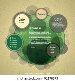Website template, vector