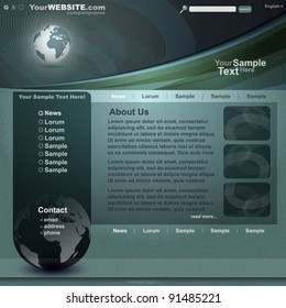 Website template, vector