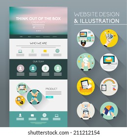 Website Template Vector Design