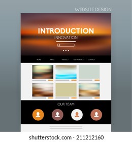 Website Template Vector Design