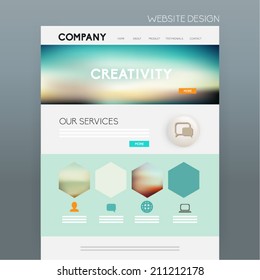 Website Template Vector Design