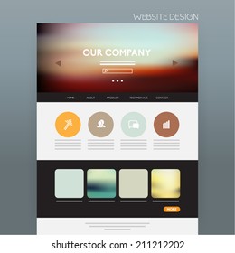 Website Template Vector Design