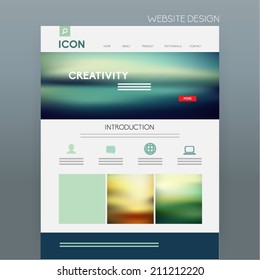 Website Template Vector Design