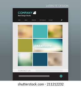 Website Template Vector Design
