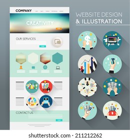 Website Template Vector Design