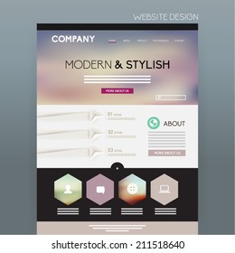 Website Template Vector Design