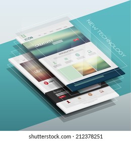 Website Template Vector Design