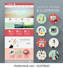 Website Template Vector Design