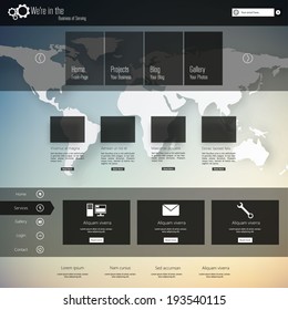 Website Template Vector Design eps 10
