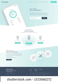 Website template, Vector Design, EPS10