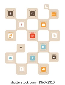 Website template. Vector design frame