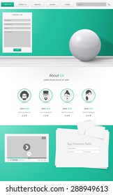 Website Template Vector Design with minimal still life illustration