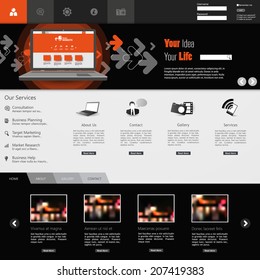 Website Template. Vector EPS10