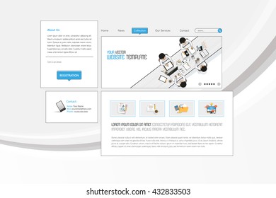 Website Template Vector Eps10