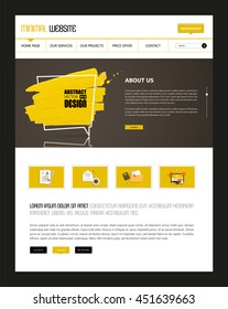 Website Template Vector Eps10, Modern Web Design with flat UI elements, and abstract speech bubble. Ideal for Business layout.