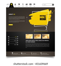 Website Template Vector Eps10, Modern Web Design with flat UI elements, and abstract speech bubble. Ideal for Business layout.